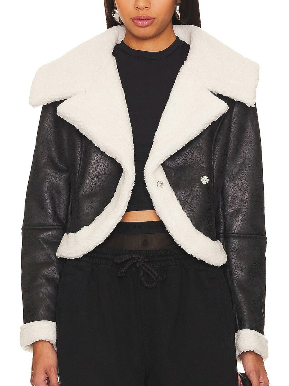 Black Faux Fur Jacket - Picture 2 of 7